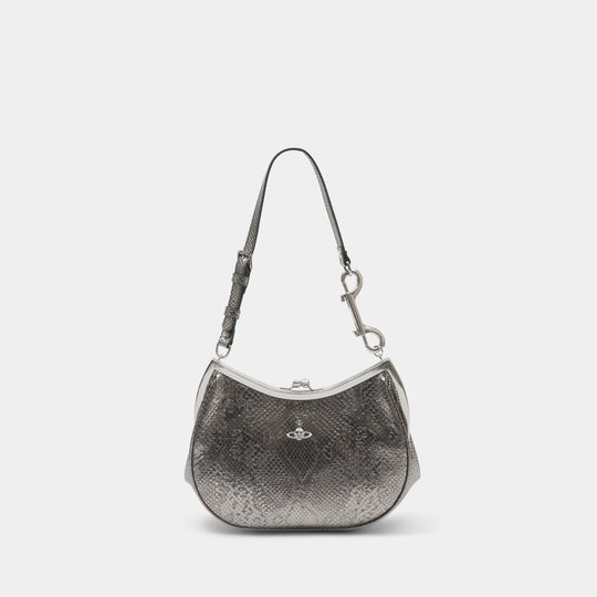 Charm Frame Shoulder Bag - Vivienne Westwood - Leather - Silver
