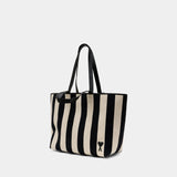 Ami De Coeur Shopper Bag - AMI Paris - Canvas - Multicolor