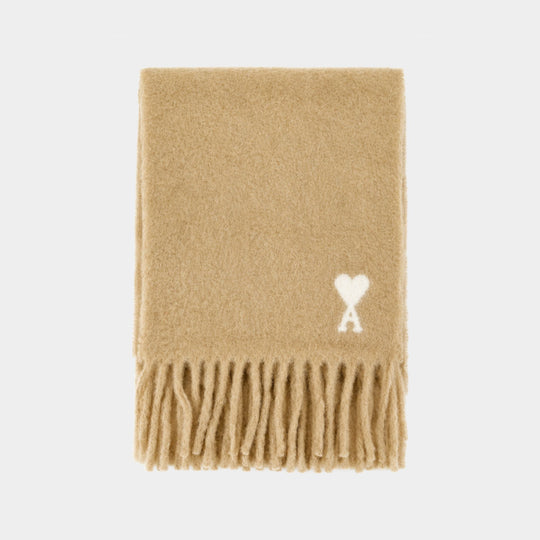 Quota Ami De Coeur Scarf - AMI Paris - Wool - Beige