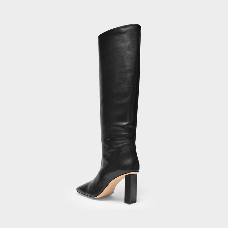 Joan Le Carré Tall Boots in Black Leather