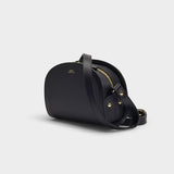 Demi Lune Mini Bag in Black Calfskin