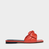 Lima Sandals in Red Smooth Leather