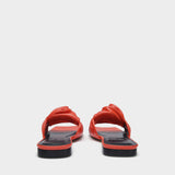 Lima Sandals in Red Smooth Leather