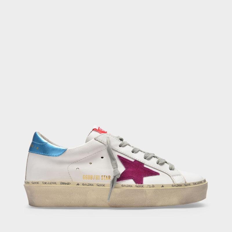 Hi Star Sneakers in White/Multicolored Leather