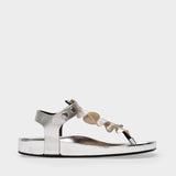 Isele Sandals in Silver Leather