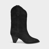 Luliette Ankle Boots in Faded Black Leather