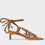 Annie Sandals in Camel Fabric