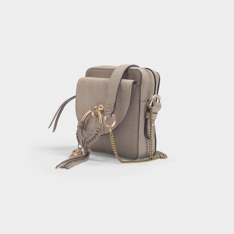 Joan Camera Bag in Motty Grey Grained and Suede Calfskin