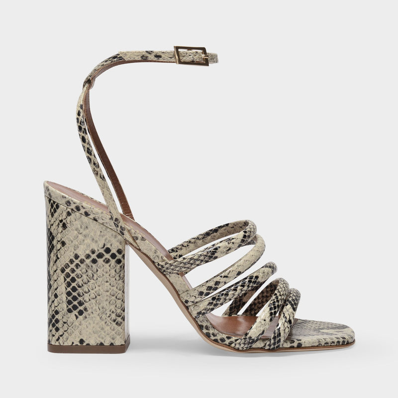 Carla Sandals in Desert Printed Leather