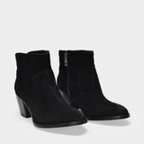 Molly Ankle Boots in Black Leather