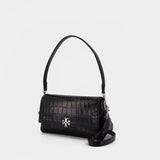 Charlie Small Shoulder Bag - Tory Burch - Leather - Black