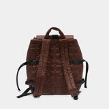 Re Tech Quilted Backpack - Ganni - Synthetic - Brown