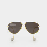 Bv1437s Sunglasses - Bottega Veneta - Metal - Gold