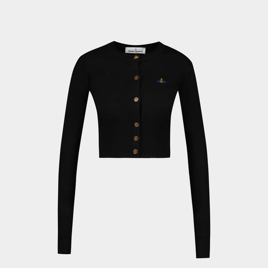 Bea Cropped Cardigan - Vivienne Westwood - Cotton - Black