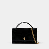 T.h.medium Skull Purse - Alexander McQueen - Leather - Black
