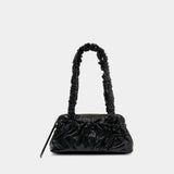 Gathered Ew Shoulder Bag - Marni - Leather - Black