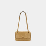 Charlie Quilted Small Shoulder Bag - Tory Burch - Leather - Beige