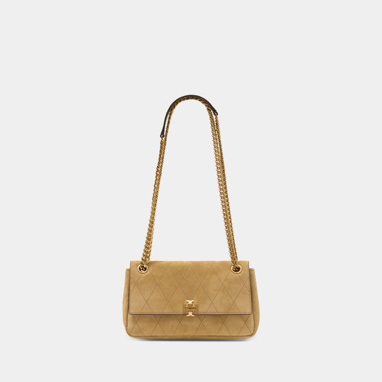 Charlie Quilted Small Shoulder Bag - Tory Burch - Leather - Beige