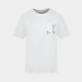 Doves Pocket T-Shirt - 3.PARADIS - Cotton - White