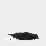Mules - Simone Rocha - Faux Fur - Black