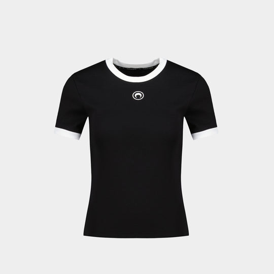 Moon Logo Baby Fit T-Shirt - Marine Serre - Cotton - Black