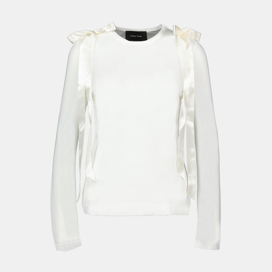 Bow Tail T Shirt - Simone Rocha - Synthetic - White