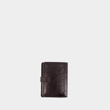 Slim Card Holder - Ganni - Synthetic - Brown