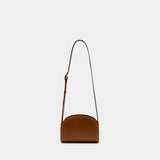 Demi Lune Crossbody - A.P.C. - Leather - Brown