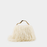 The Backgammon Clutch Bag – Cult Gaia – Faux Fur – Ivory