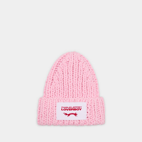Chubby Beanie - Charles Jeffrey Loverboy - Cotton - Pink