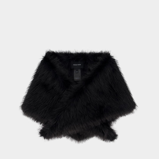 Neckerchief Scarf - Simone Rocha - Faux Fur - Black