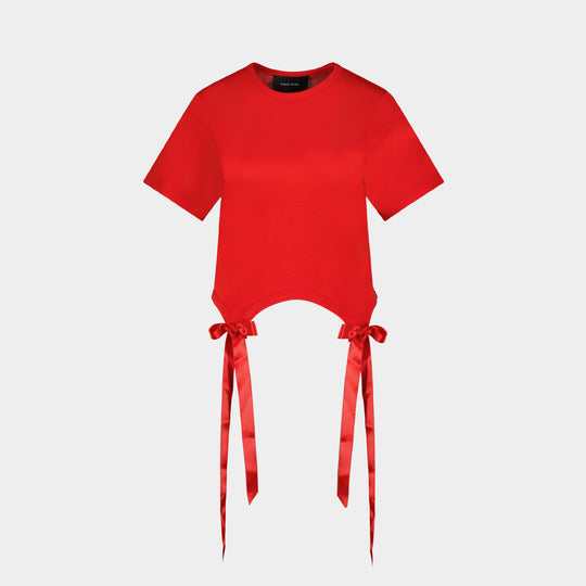 Bow Tails T Shirt - Simone Rocha - Synthetic - Red