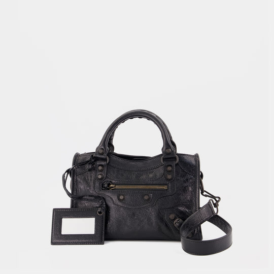 Le City East West Shoulder Bag - Balenciaga - Leather - Black