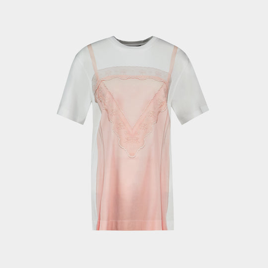 Slip Dress Trompe L'oeil T-Shirt - Simone Rocha - Cotton - White