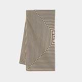 Signature Monogram Silk Scarf Scarf - TOTEME - Silk - Black