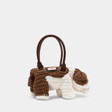 Bulldog Purse - Charles Jeffrey Loverboy - Cotton - White