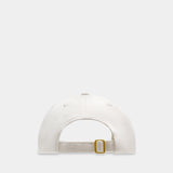 Blue Smiley Cap - Casablanca - Cotton - White