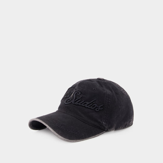 Cap - Acne Studios - Cotton - Black