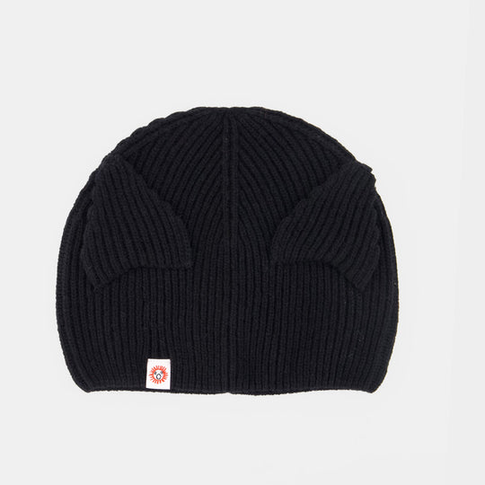 Ears Rib Beanie - Charles Jeffrey Loverboy - Leather - Black