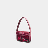 Tommy Shoulder Bag - Staud - Beads - Pink