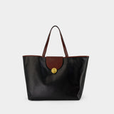 Large Tote Bag - Versace - Leather - Black