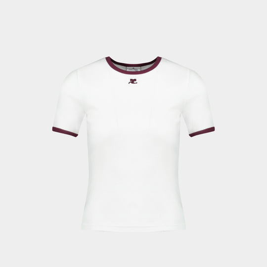 Signature T-Shirt - Courreges - Cotton - White