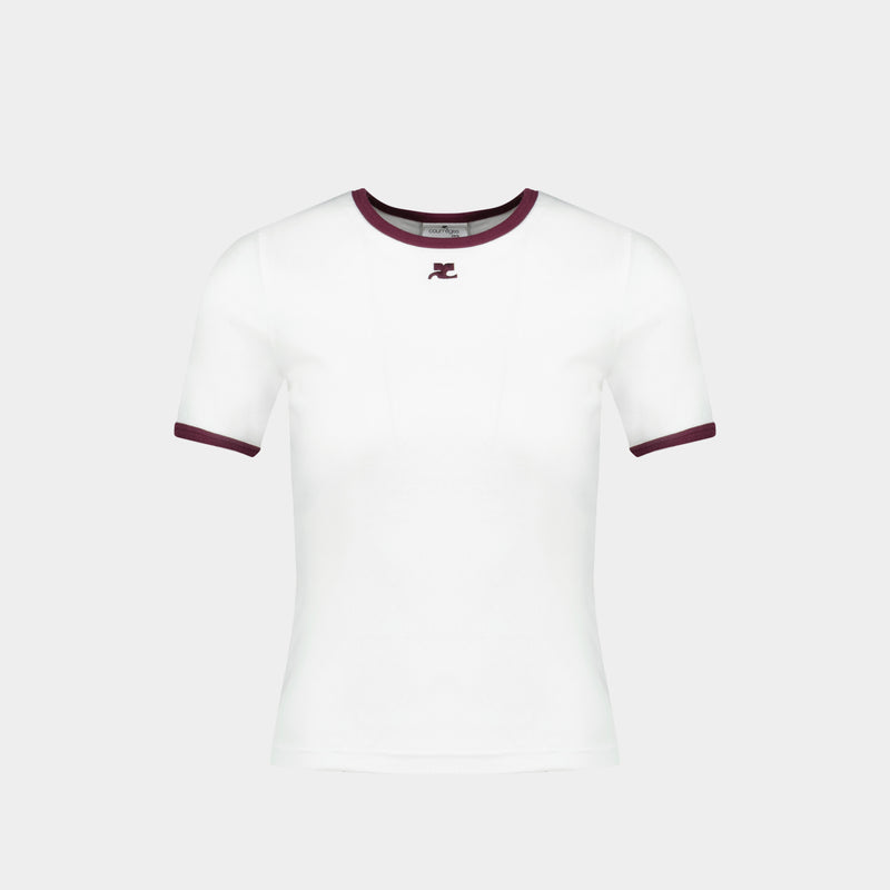 Signature T-Shirt - Courreges - Cotton - White