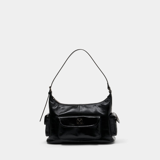 Dumbo.b Shoulder Bag - OFF WHITE - Leather - Black