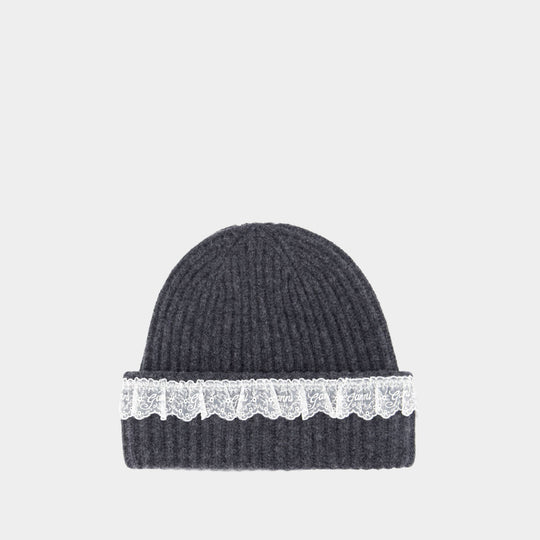 Compact Beanie - Ganni - Wool - Grey