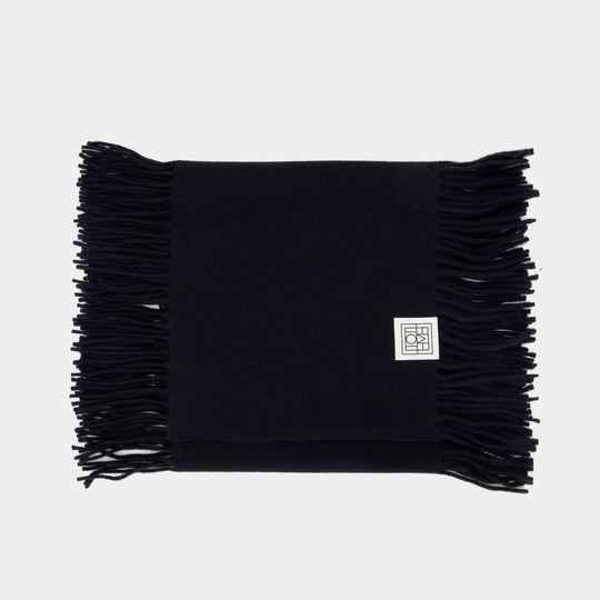 Tassel Scarf - TOTEME - Cashmere - Black