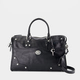 Rhyder Satchel 38 Glazed Purse - Coach - Leather - Black
