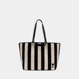 Ami De Coeur Shopper Bag - AMI Paris - Canvas - Multicolor