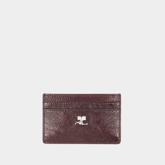 Ac Card Holder - Courreges - Leather - Burgundy