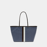 The Racer Shopper Bag - Tory Burch - Cotton - Blue